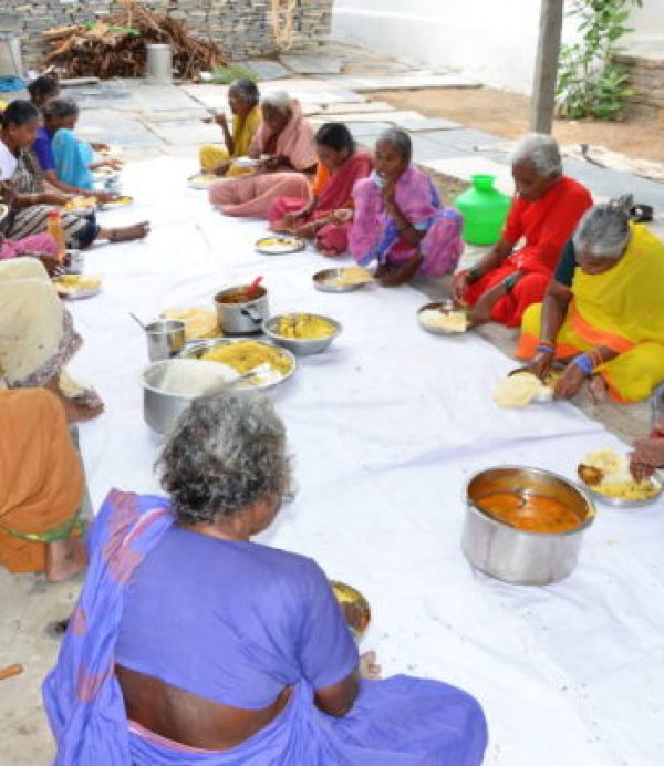 charity serving food support to elders